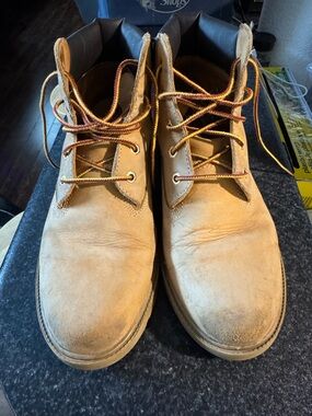 Timberland Wheat Suede Chukka Boots with Two-Tone Laces